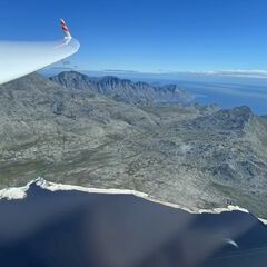 Flugwegposition um 14:21:20: Aufgenommen in der Nähe von Stadt Kapstadt, Kapstadt, Südafrika in 1068 Meter